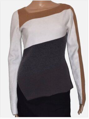 Diane Von Furstenberg Asymmetrical Knit Sweater Top S